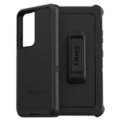 Чехол ударопрочный с клипсой-подставкой OtterBox Defender Black для Samsung Galaxy S21 Ultra черный