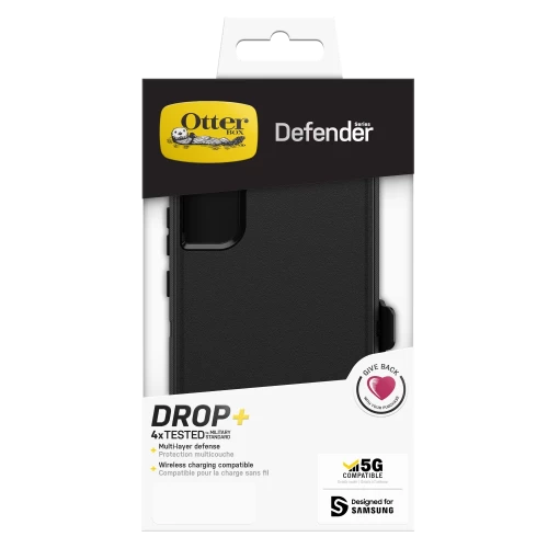 Чехол ударопрочный с клипсой-подставкой OtterBox Defender Black для Samsung Galaxy S22+ черный