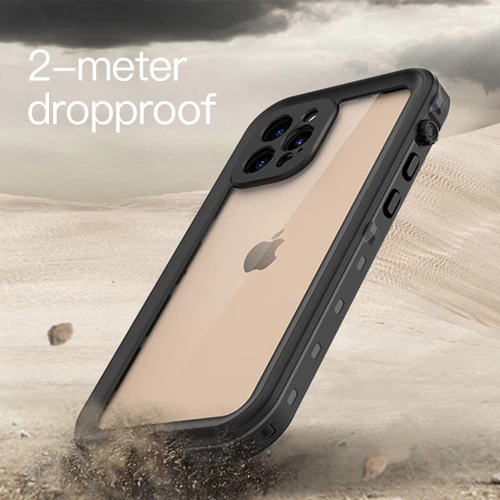 Ударопрочный и водонепроницаемый чехол Redpepper Dot+ Clear Black для iPhone 12 Pro Max черный