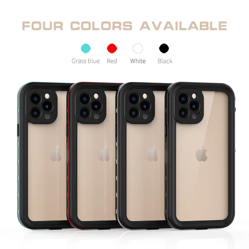 Ударопрочный и водонепроницаемый чехол Redpepper Dot+ Clear Black для iPhone 12 Pro Max черный