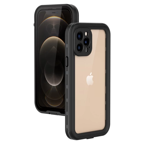 Ударопрочный и водонепроницаемый чехол Redpepper Dot+ Clear Black для iPhone 12 Pro Max черный