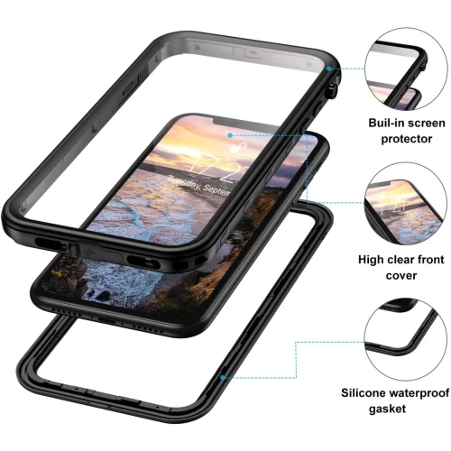 Водонепроницаемый ударопрочный чехол Redpepper Dot+ Series для iPhone XR Clear Black